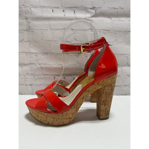 Michael Kors Camilla Patent Platform Strappy Sandals Shoes size 7.5 - Picture 1 of 12